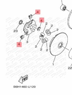 NMAX 125 (2021-2025)/NMNAX 155 (2021-2023) KAYDIRICI (1 ADET)