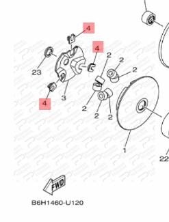 NMAX 125 (2021-2025)/NMNAX 155 (2021-2023) KAYDIRICI (1 ADET)