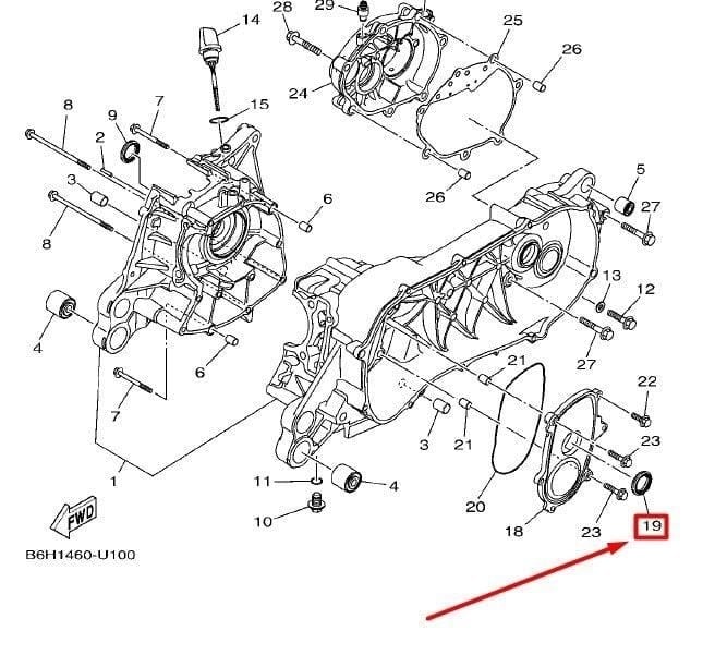 NMAX 125 SOL KRANK KEÇESİ (2021-2024)