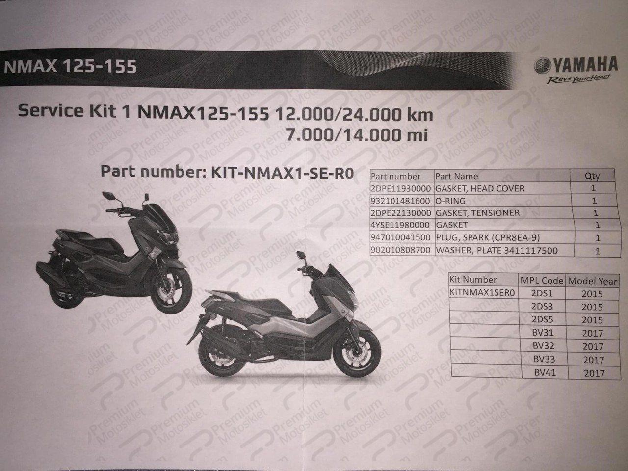 NMAX 125/155 SERVİS KİT 1 (12000-24000 KM)