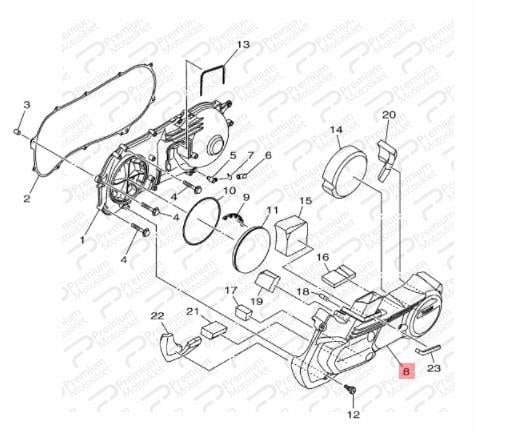 NMAX 125/155 VARYATÖR KAPAĞI (2021-2022)