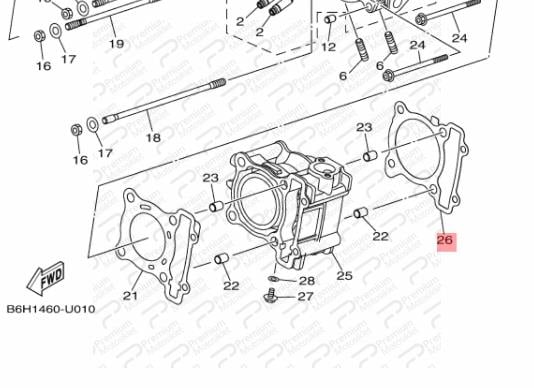 NMAX 155 SİLİNDİR ALT CONTA (2021-2024)