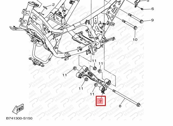 XMAX 250/300 MOTOR BRAKETİ