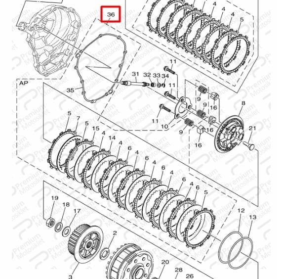 XSR 900/MT09/NIKEN/TRACER 900 DEBRİYAJ BALATASI BAKIM SETİ  (2014-2020 MODEL YILLARI ARASI)