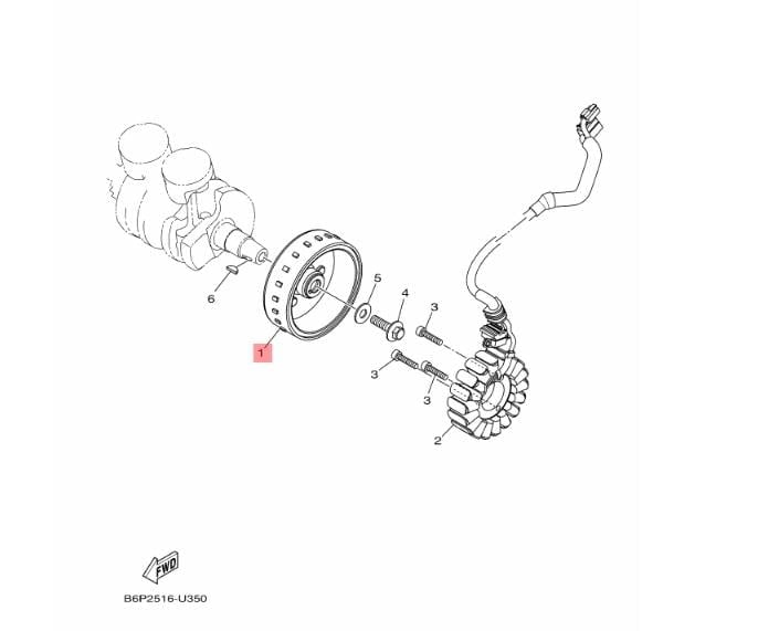 YAMAHA R25-MT-25 ROTOR (STATÖR-SARGI KAPAĞI, VOLANT) (2020-2025 MODEL)
