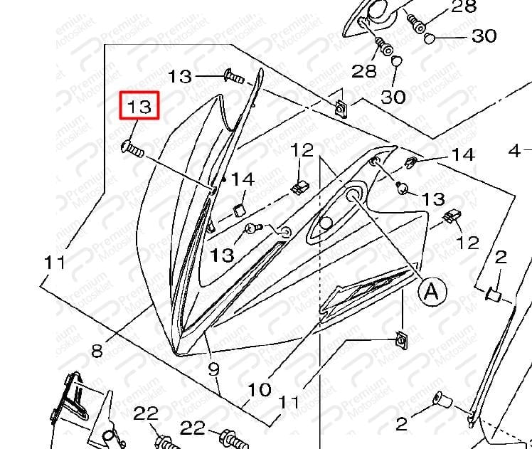 YZFR25 ÖN CAM VİDASI.