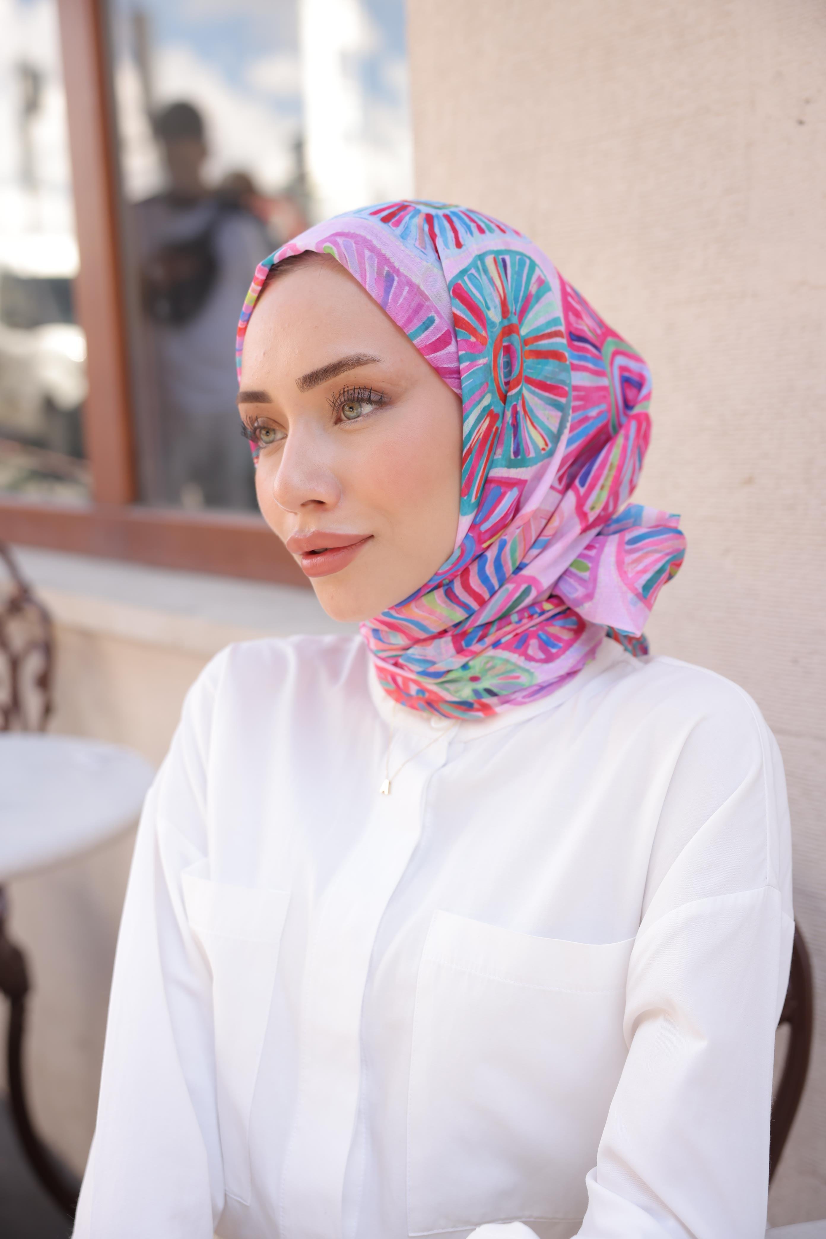 Helia Pamuklu Şal Pembe