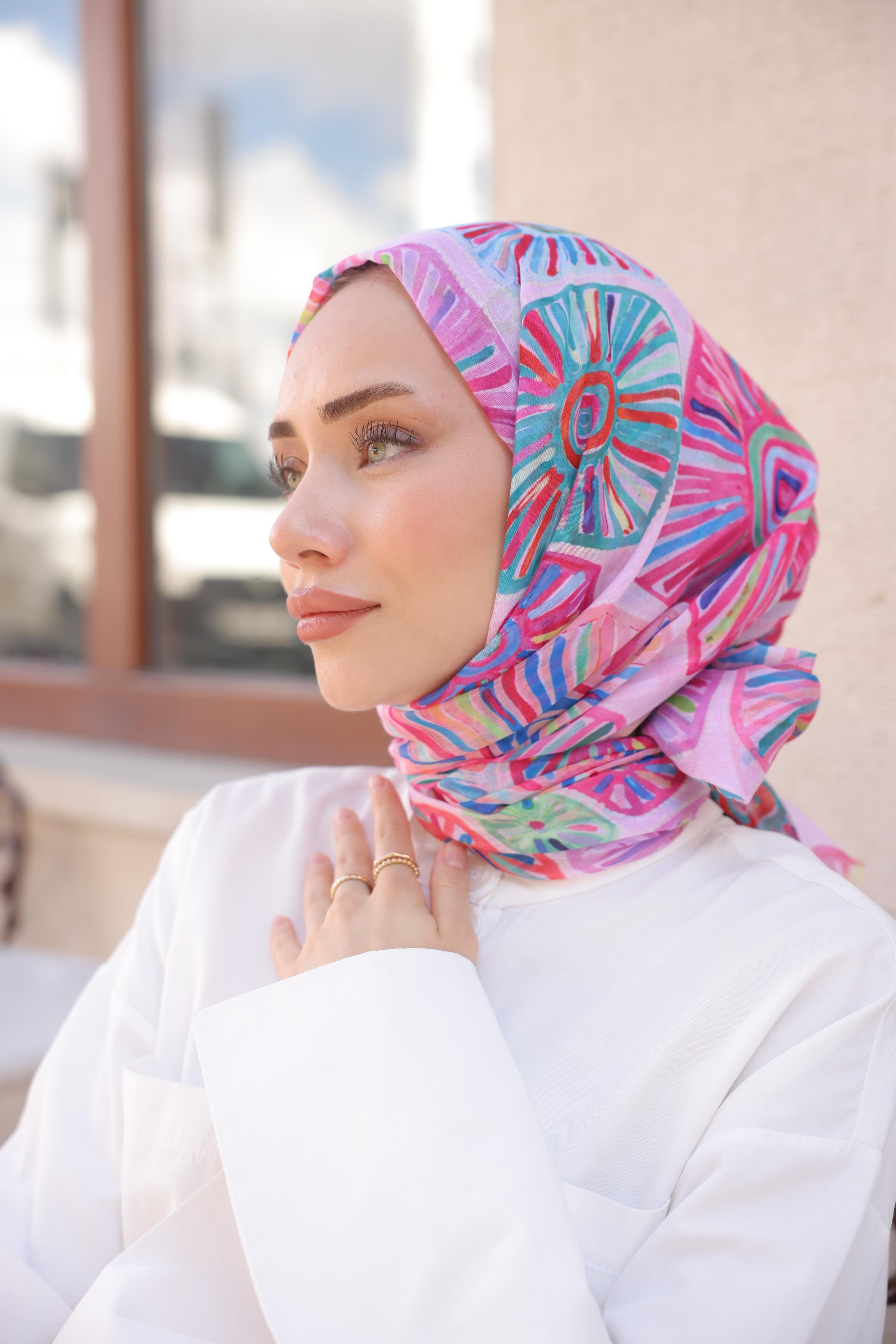 Helia Pamuklu Şal Pembe