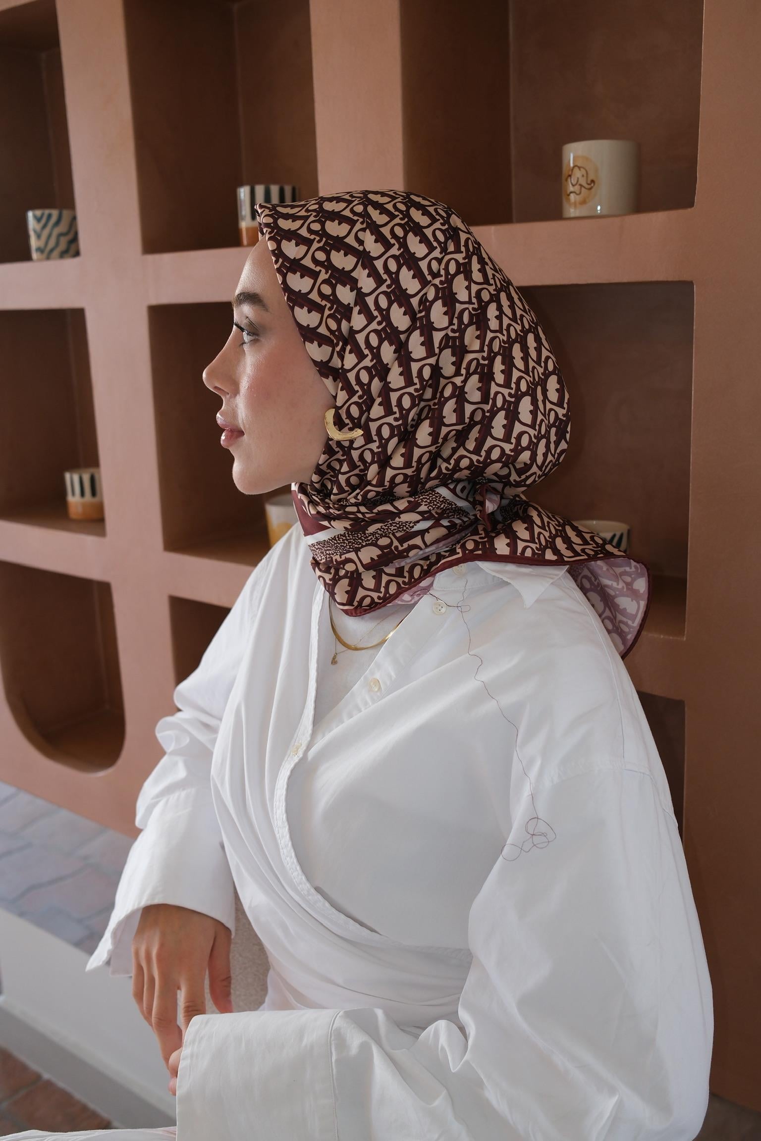 Twill İthal Eşarp Bordo