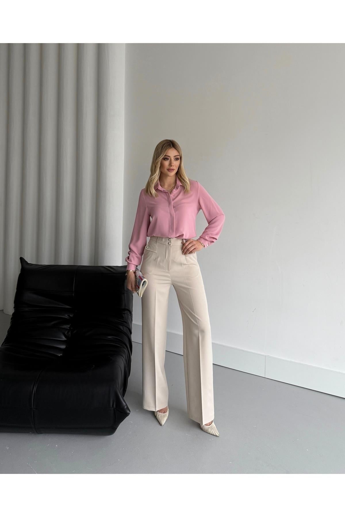 Çift Düğmeli Şık Pantolon