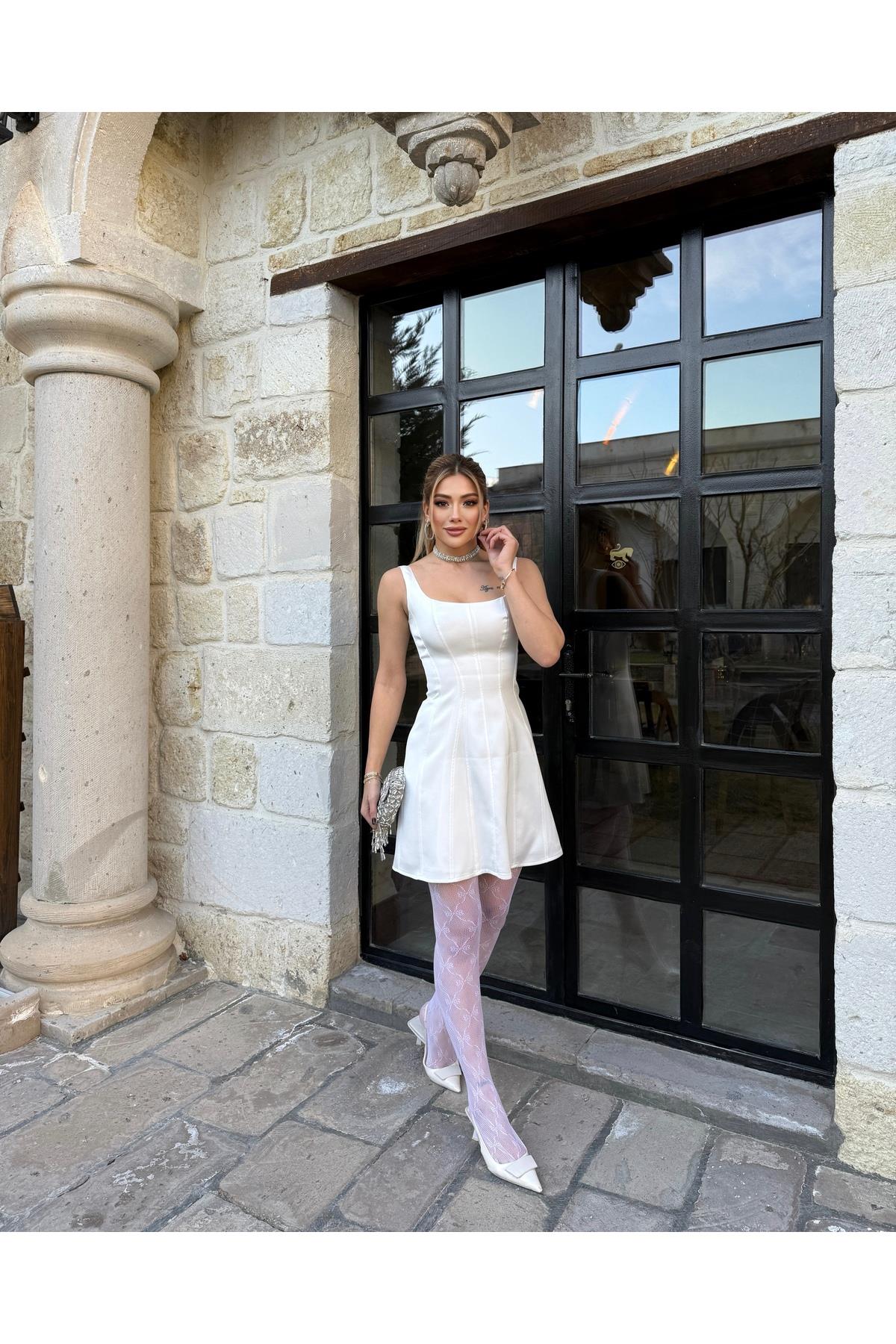Saten Kısa Elbise