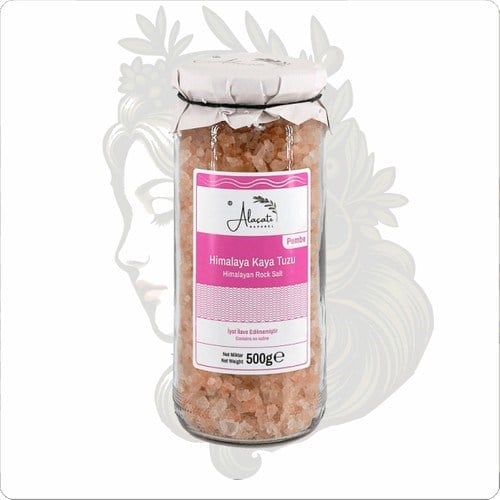 Alaçatı Naturel 500 gr Himalaya Kaya Tuzu Cam Kav