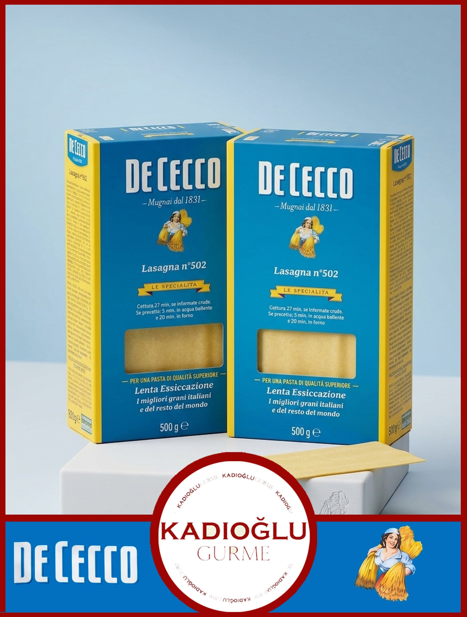 De Cecco Lazanya 500 GR x 2 Adet