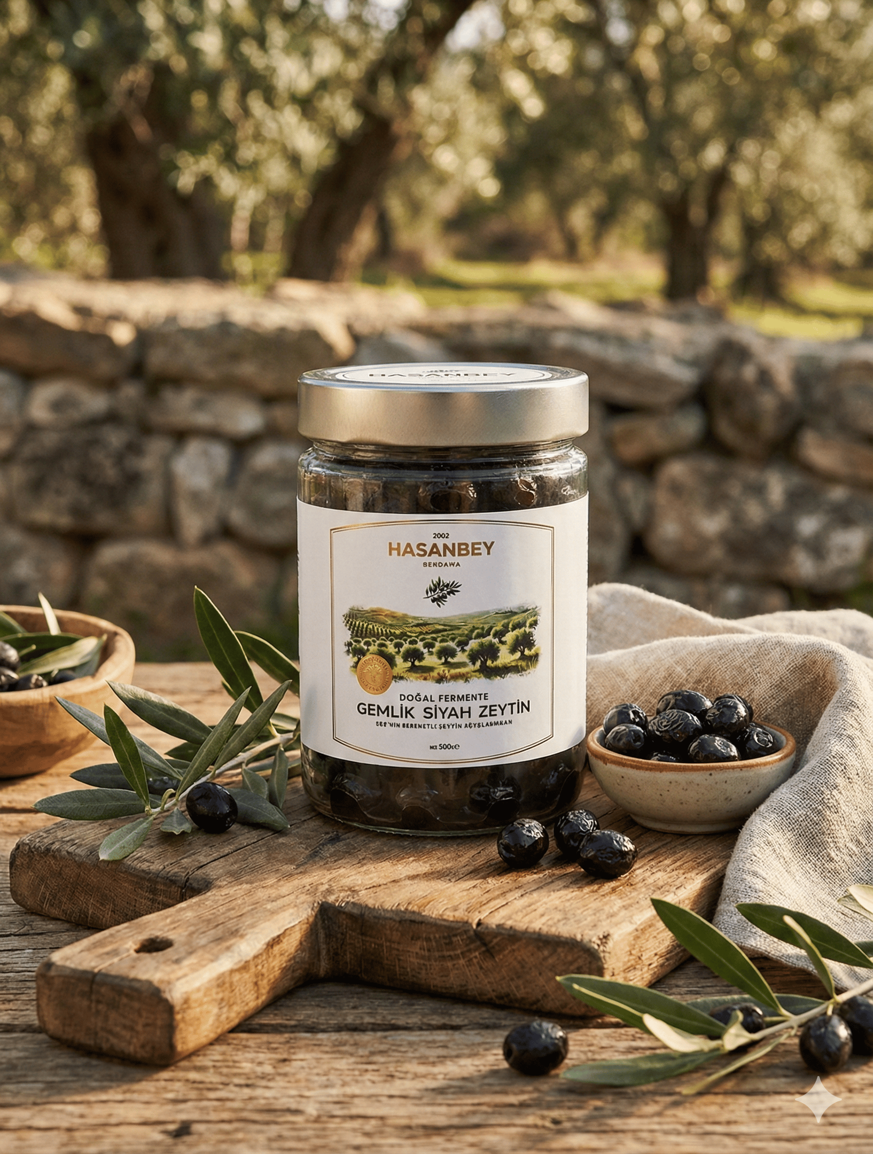 Doğal Fermente Siyah Zeytin 500 Gr