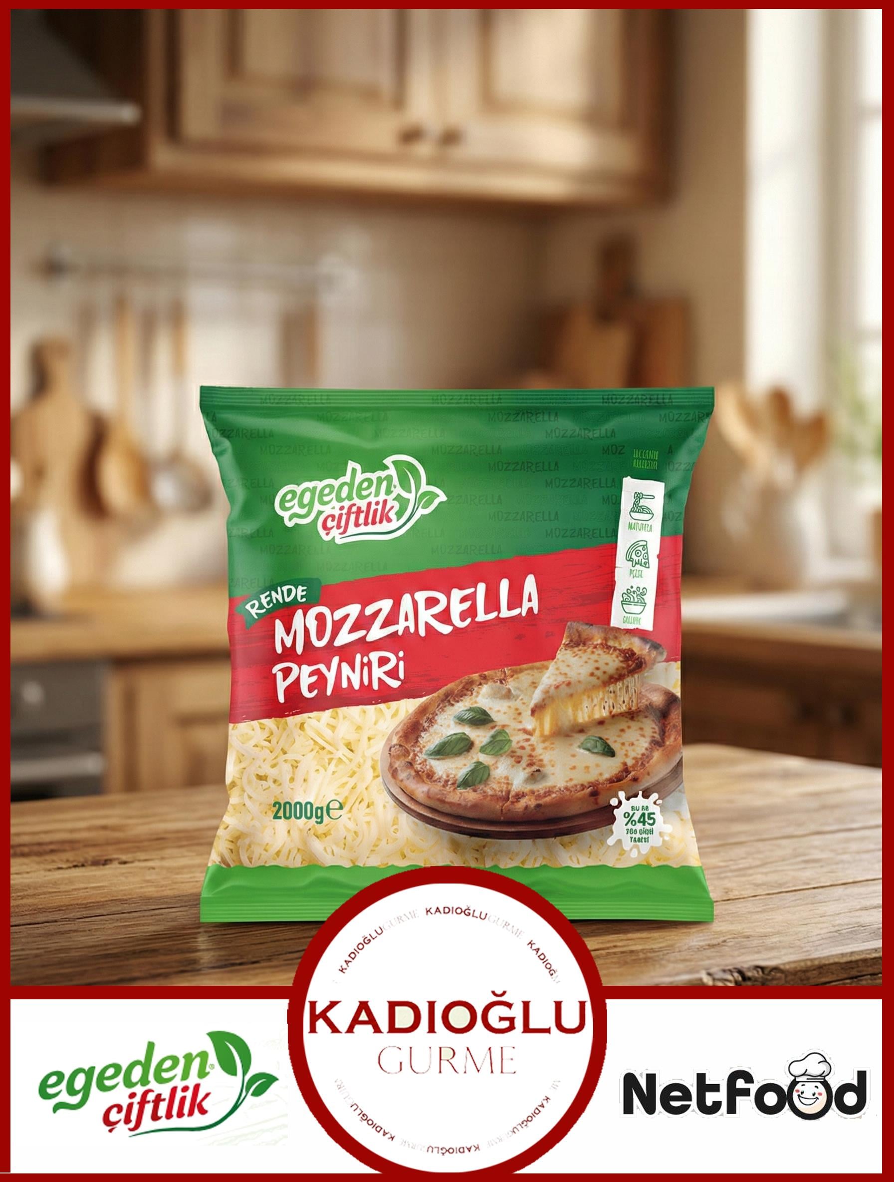 Egeden Çiftlik Rende Mozzarella Peyniri - 2000gr