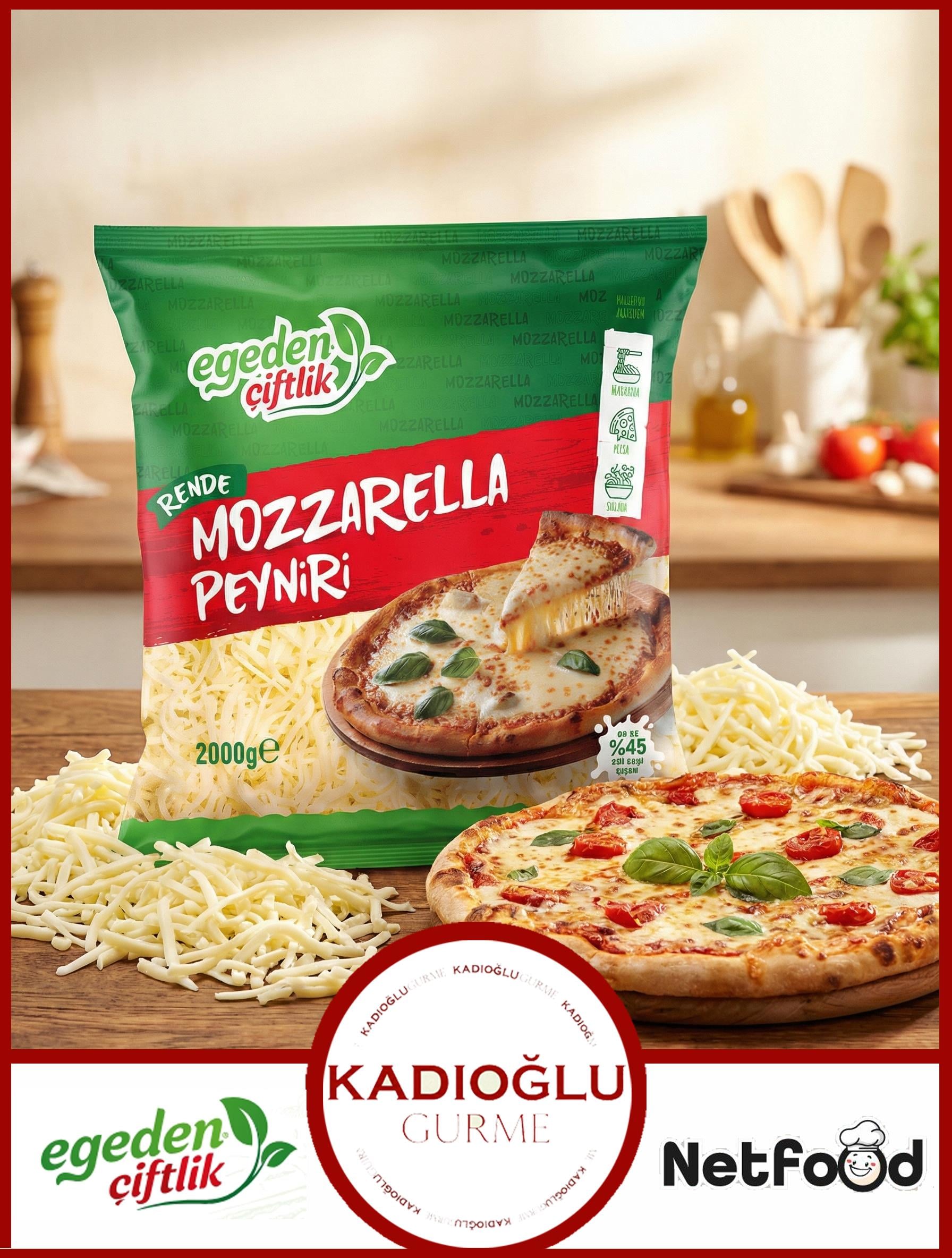 Egeden Çiftlik Rende Mozzarella Peyniri - 2000gr