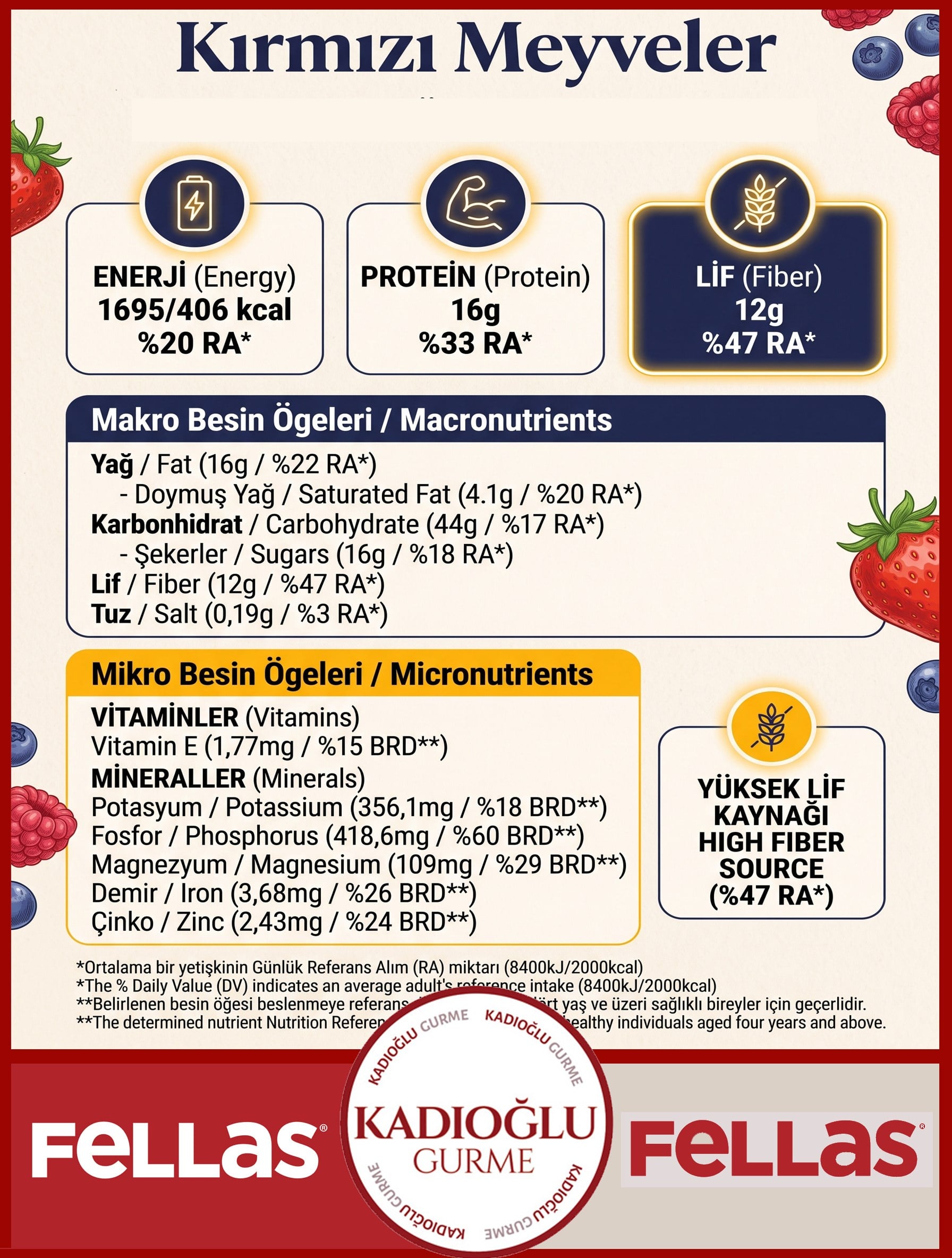 Fellas Protein Granola - Kırmızı Meyveler 270g