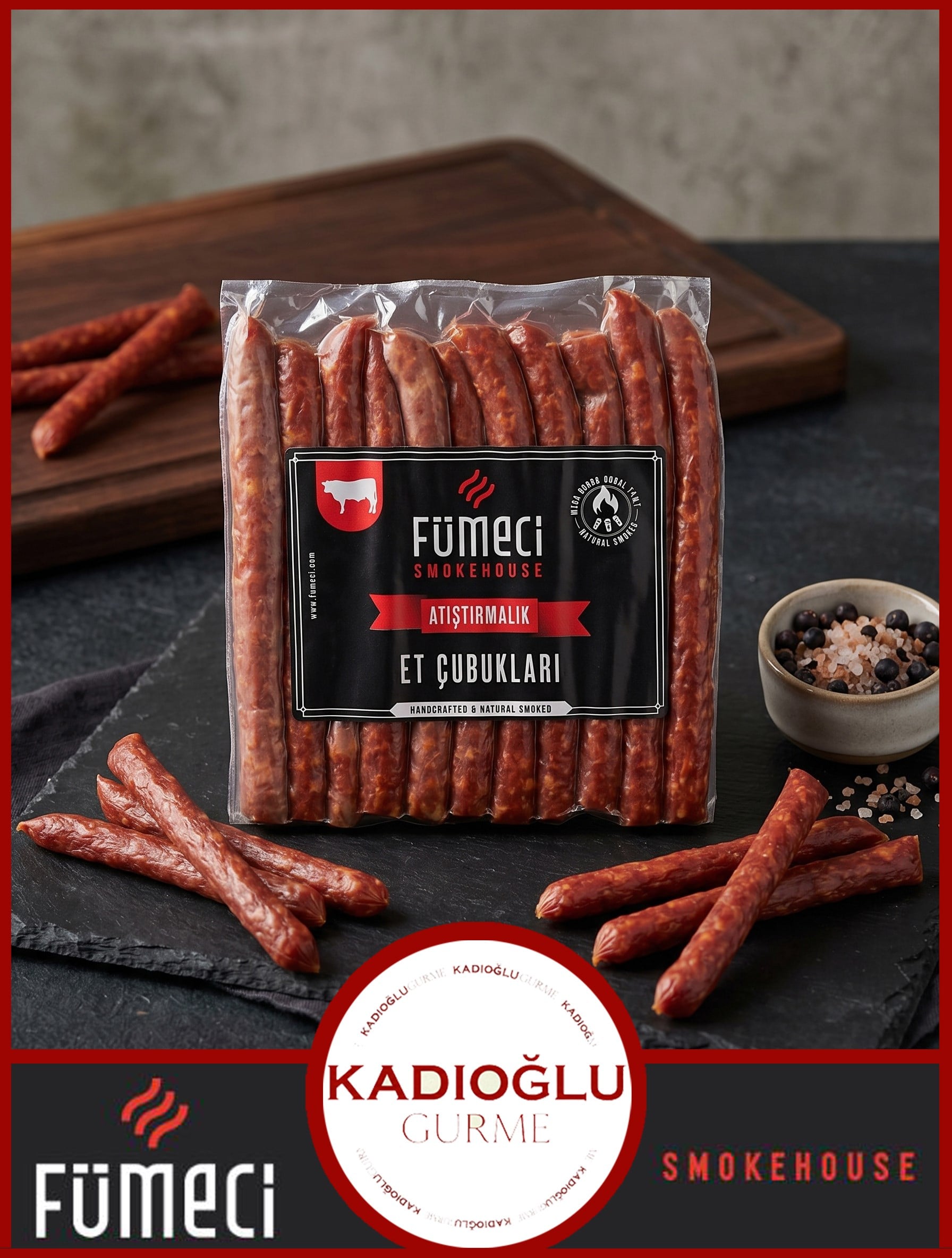 FÜMECİ SMOKEHOUSE ATIŞTIRMALIK ET ÇUBUKLARI 200 - 250 GR