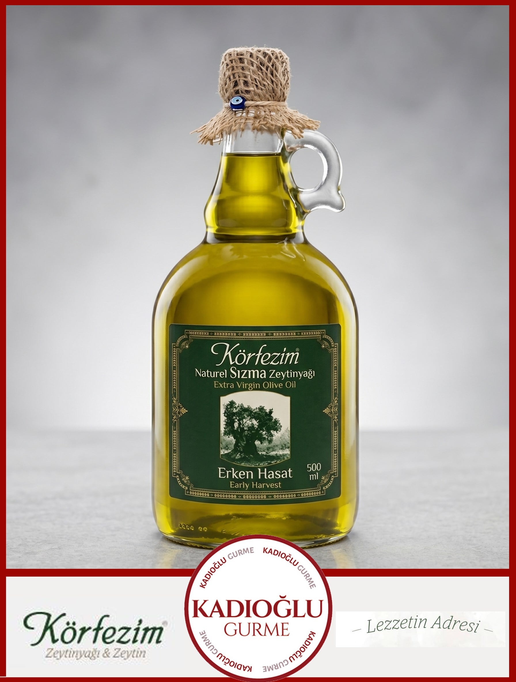 Korfezim Erken Hasat Soğuk Sıkım Zeytinyağı 500 Ml