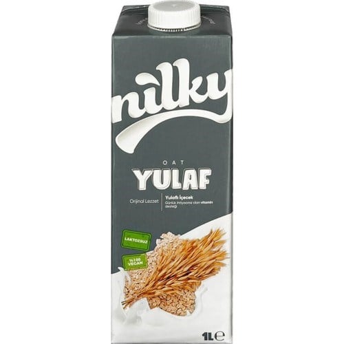Nilky Yulaf Sütü 1lt Vegan Laktozsuz Özellikli Türkiye Menşeli Sağlıklı Alternatif