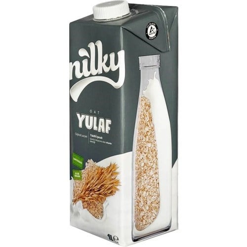Nilky Yulaf Sütü 1lt Vegan Laktozsuz Özellikli Türkiye Menşeli Sağlıklı Alternatif