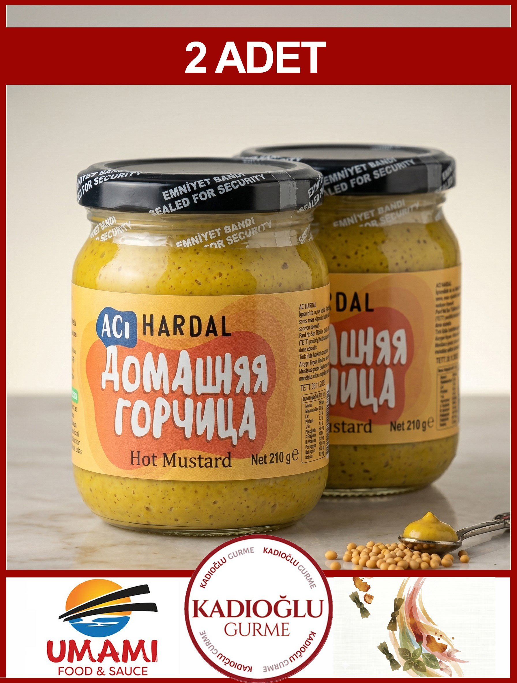 Umami Acı Hardal (Hot Mustard) 210 gr X 2 ADET
