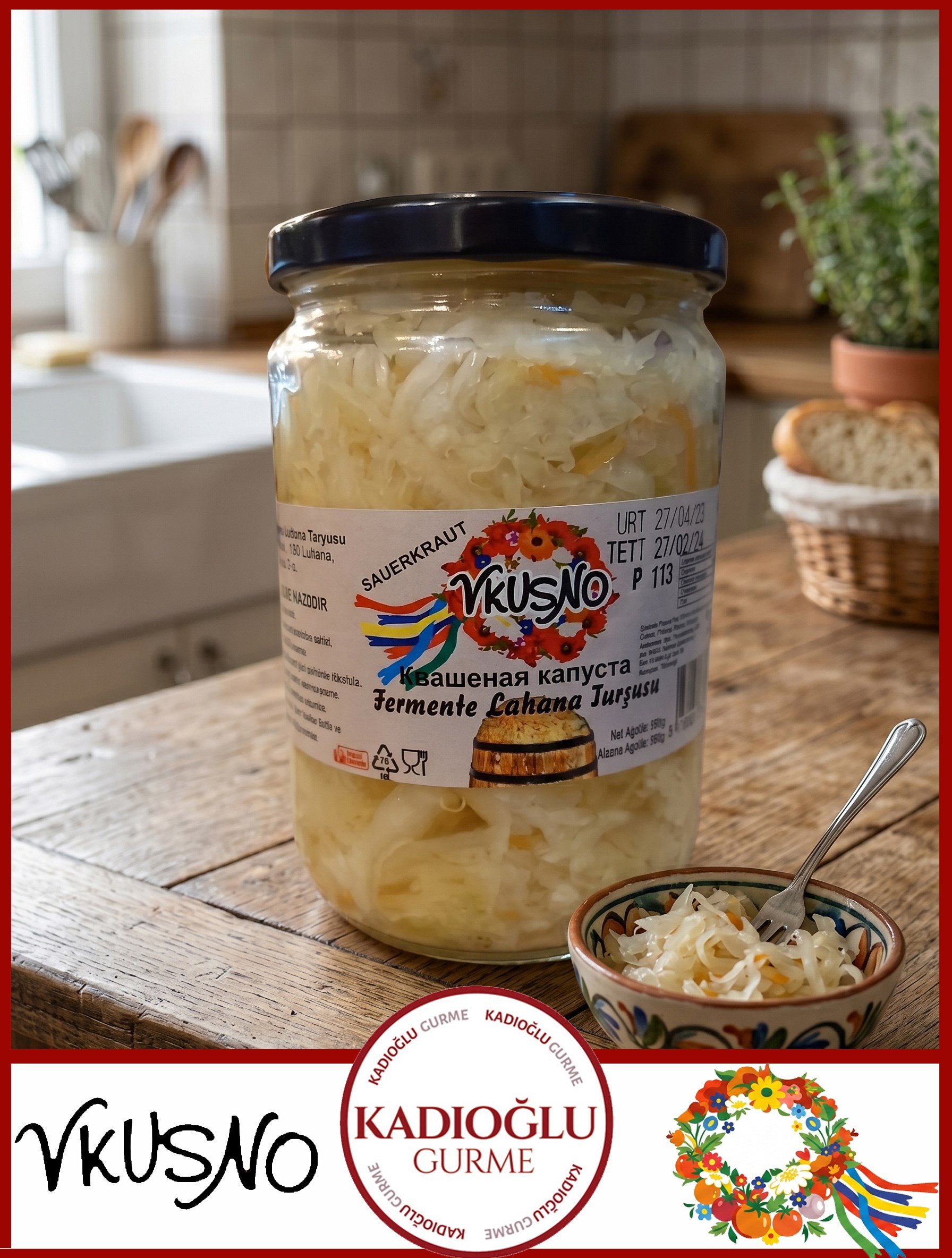 vkusno fermante lahana turşusu sauerkraut