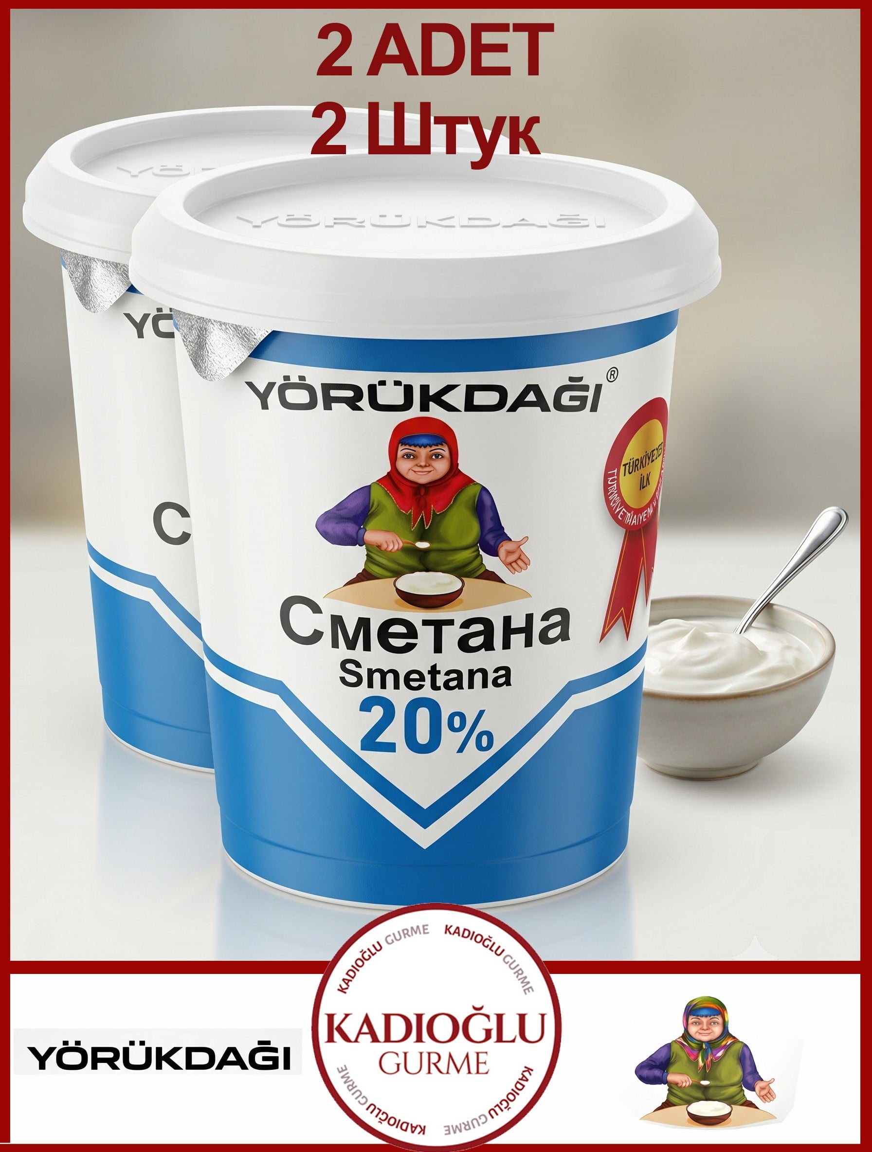 Yörükdağı Smetana 20% Ekşi Krema 300g x 2 ADET