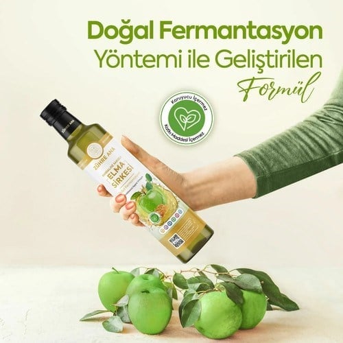 Zühre Ana Sandaloz Sakızlı Elma Sirkesi Doğal Fermantasyon Sandalwood Apple Vinegar 500 ml