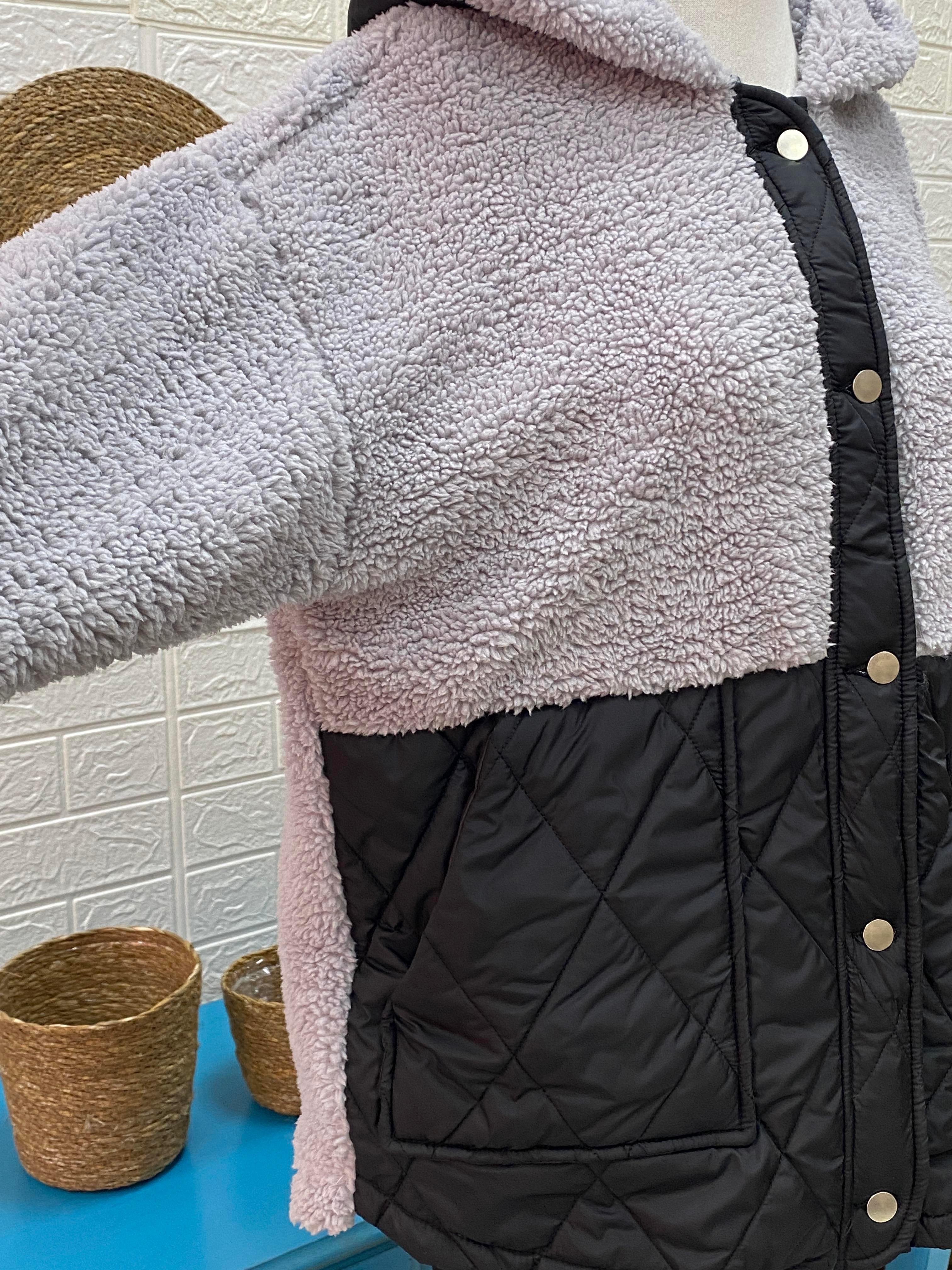 KAPİTONE DETAYLI TEDDY CEKET
