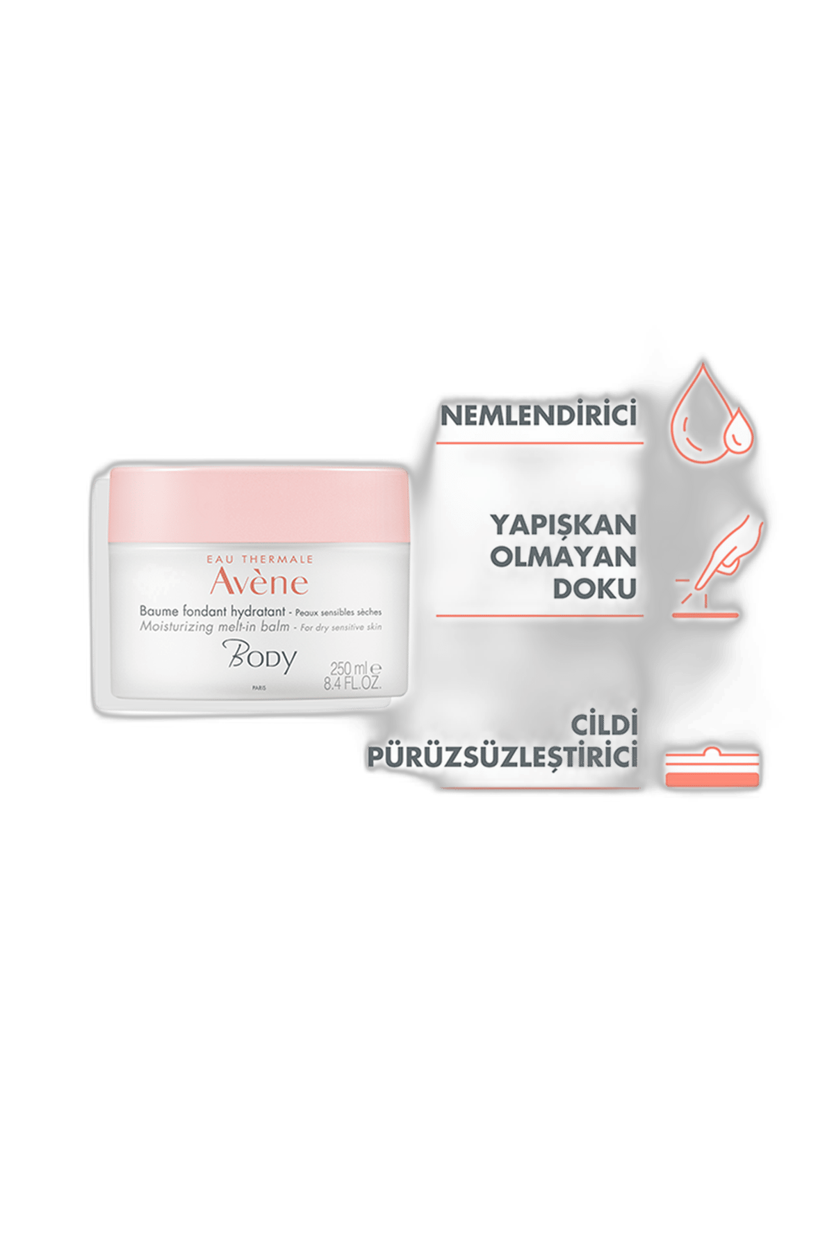 AVENE BODY MOISTURIZING MELT-IN BALM 250 ml kutuYüz KremiPIERRE FABRE1MST-10875AVENE BODY MOISTURIZING MELT-IN BALM 250 ml kutu