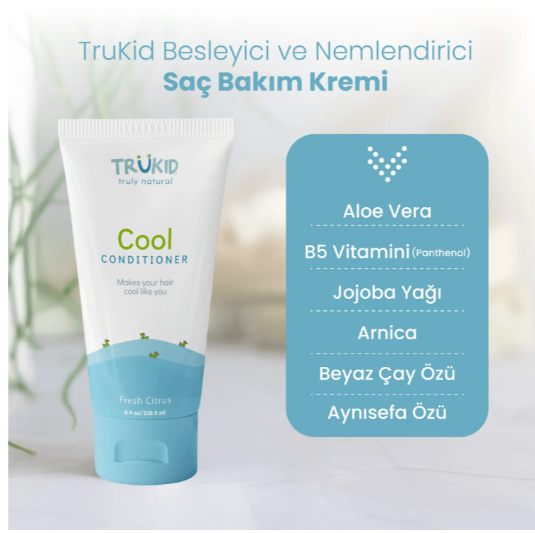 Bebek BakımTRUKİDTRUKIDCOOLCONTruKid Besleyici ve Nemlendirici Saç Bakım Kremi 236.5 ml