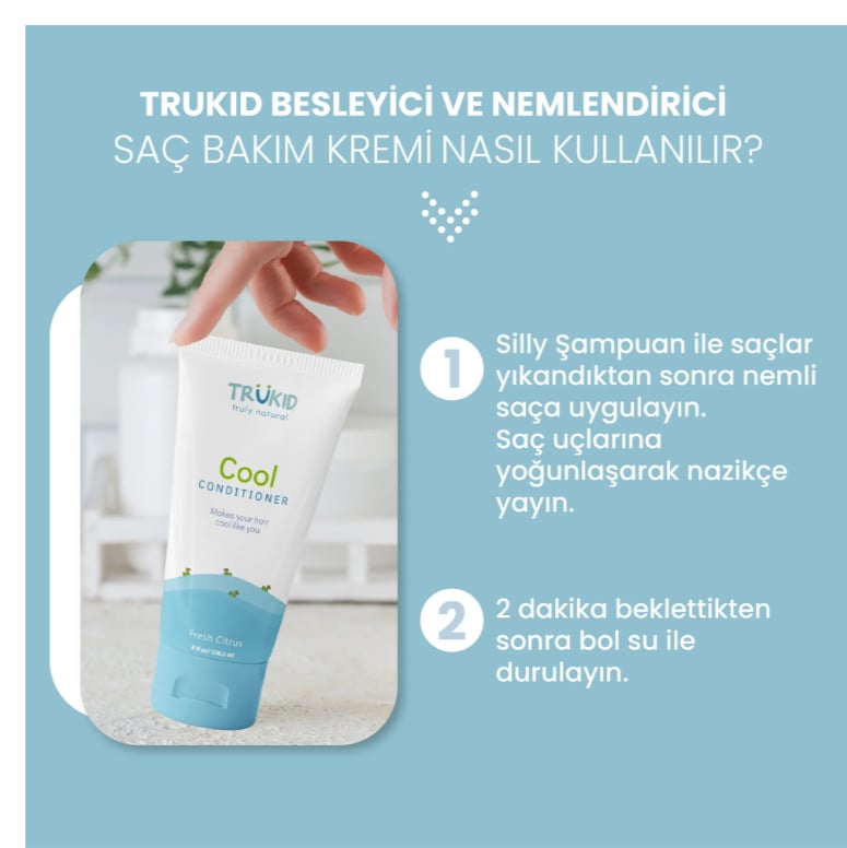 Bebek BakımTRUKİDTRUKIDCOOLCONTruKid Besleyici ve Nemlendirici Saç Bakım Kremi 236.5 ml