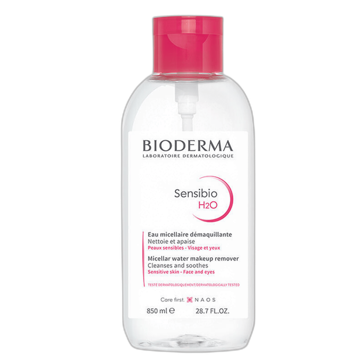 BIODERMA SENSIBIO H2O POMPALI SISE 850 ml şişeMakyaj Temizleme Suyu & Sütü & KöpüğüNAOS İSTANBUL1MST-14637BIODERMA SENSIBIO H2O POMPALI SISE 850 ml şişe