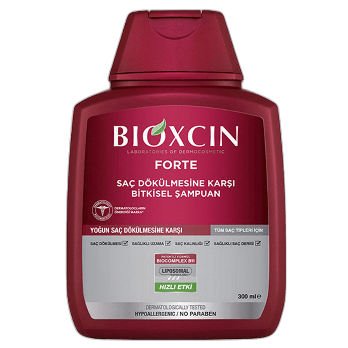 BIOXCIN FORTE SAMPUAN 300 ml şişeSaç Dökülmesi KarşıtıDERMA-COS1MST-8868BIOXCIN FORTE SAMPUAN 300 ml şişe