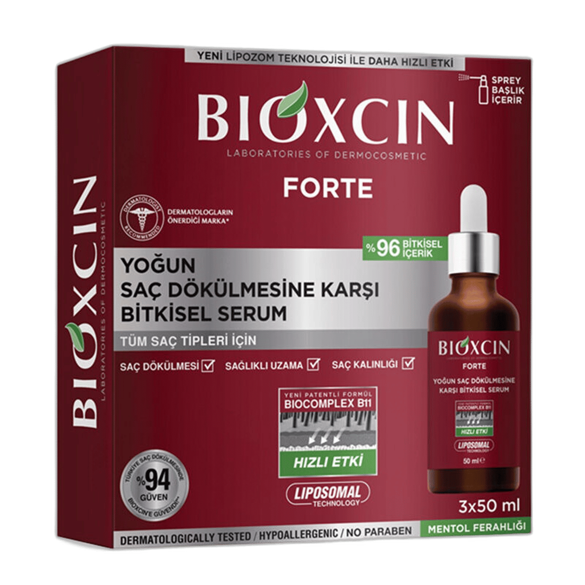 BIOXCIN FORTE SERUM 3x50 mlSaç SerumuDERMA-COS1MST-10006BIOXCIN FORTE SERUM 3x50 ml