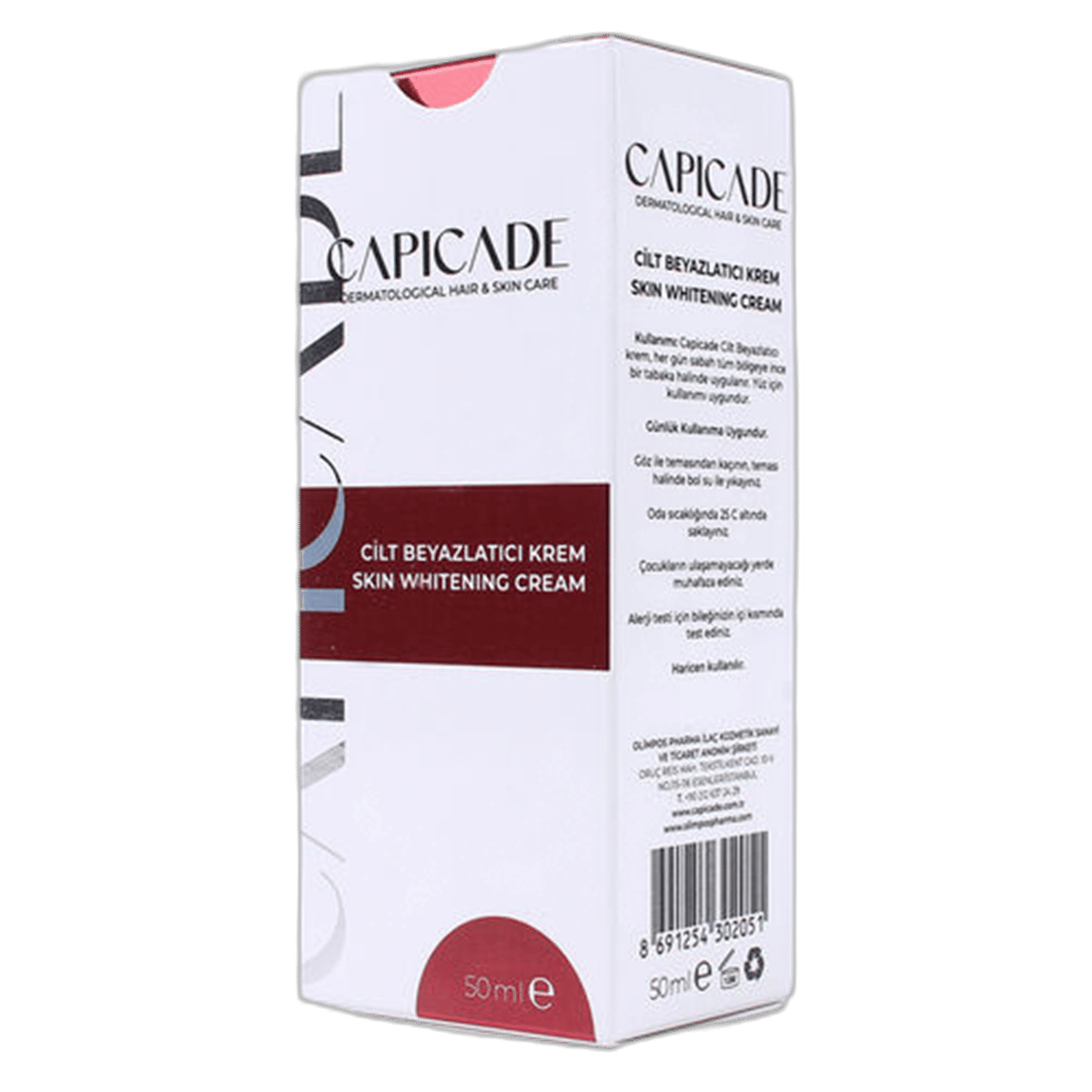 CAPICADE CILT BEYAZLATICI KREM 50 mlYüz KremiOLİMPOS PHARMA1MST-12519CAPICADE CILT BEYAZLATICI KREM 50 ml