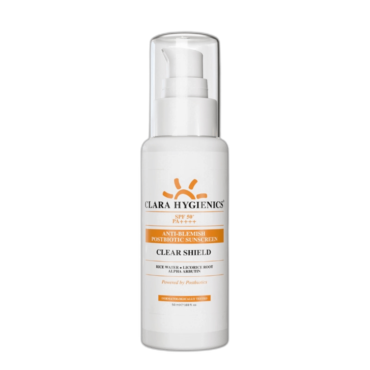 Clara Hygienics Clear Shield 50+ SPF Anti-Blemish Posbiotic Sunscreen 50 mlLekeli Ciltler İçin Güneş KremiClara Hygienics1MST-15314Clara Hygienics Clear Shield 50+ SPF Anti-Blemish Posbiotic Sunscreen 50 ml