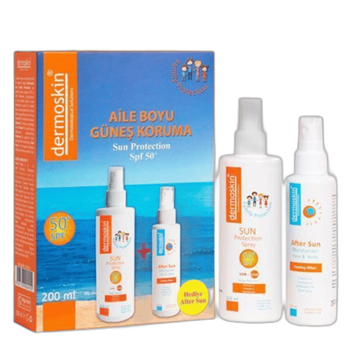Dermoskin Aile Boyu Güneş Koruyucu SETVücut Güneş SpreyiDermoskin1MST-15367Dermoskin Aile Boyu Güneş Koruyucu SET