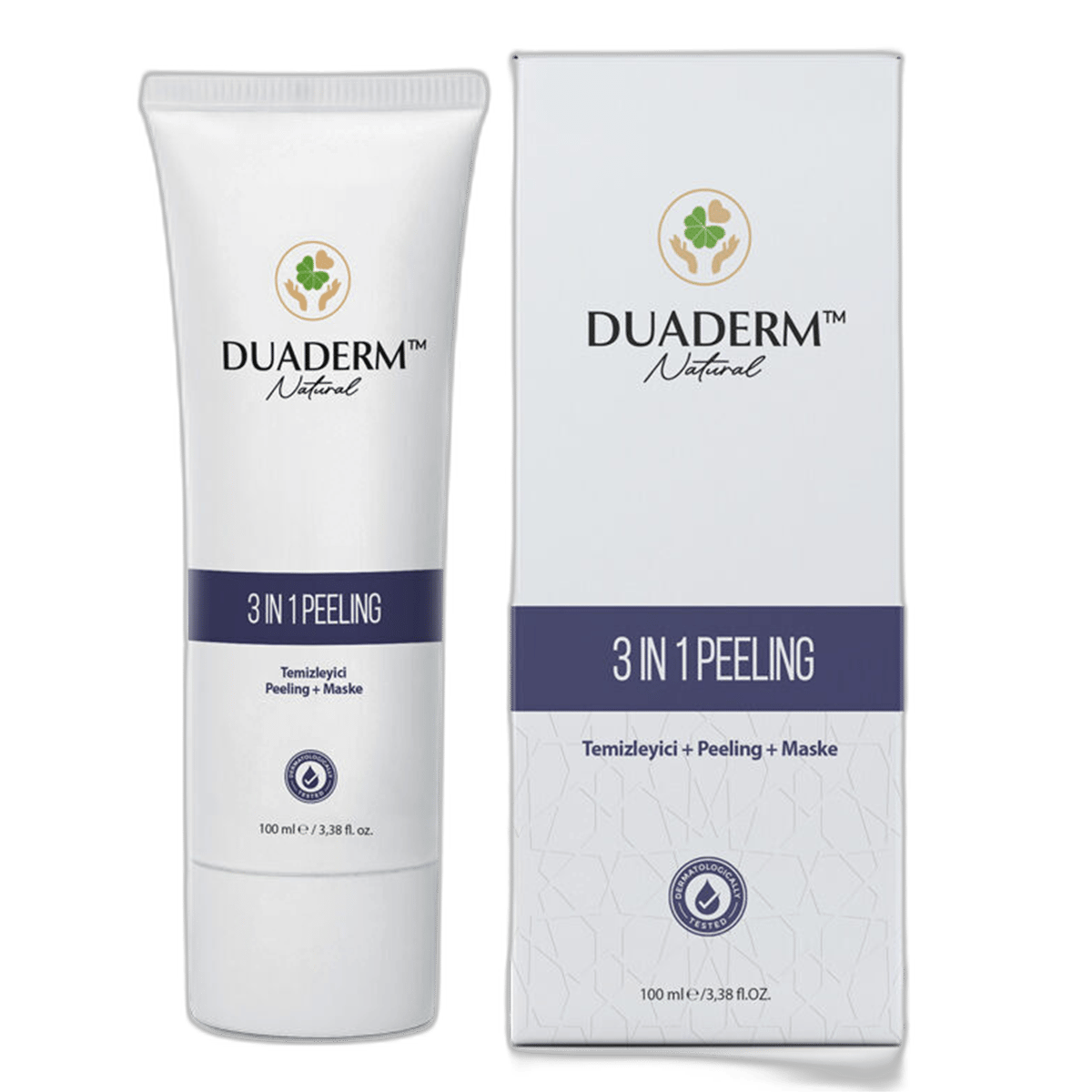 DUADERM 3 IN 1 PEELING TEMIZLEYICI + PEELING + MASKE 100 ml tüpYüz MaskesiDUADERM1MST-13863DUADERM 3 IN 1 PEELING TEMIZLEYICI + PEELING + MASKE 100 ml tüp