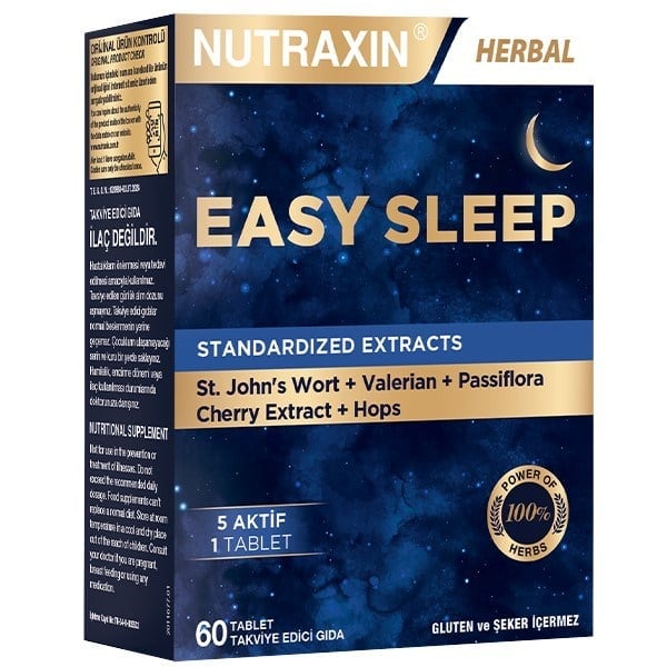 Nutraxin Easy Sleep 60 TabletUykuNutraxinNTRX-EASYSLEEP60Nutraxin Easy Sleep 60 Tablet