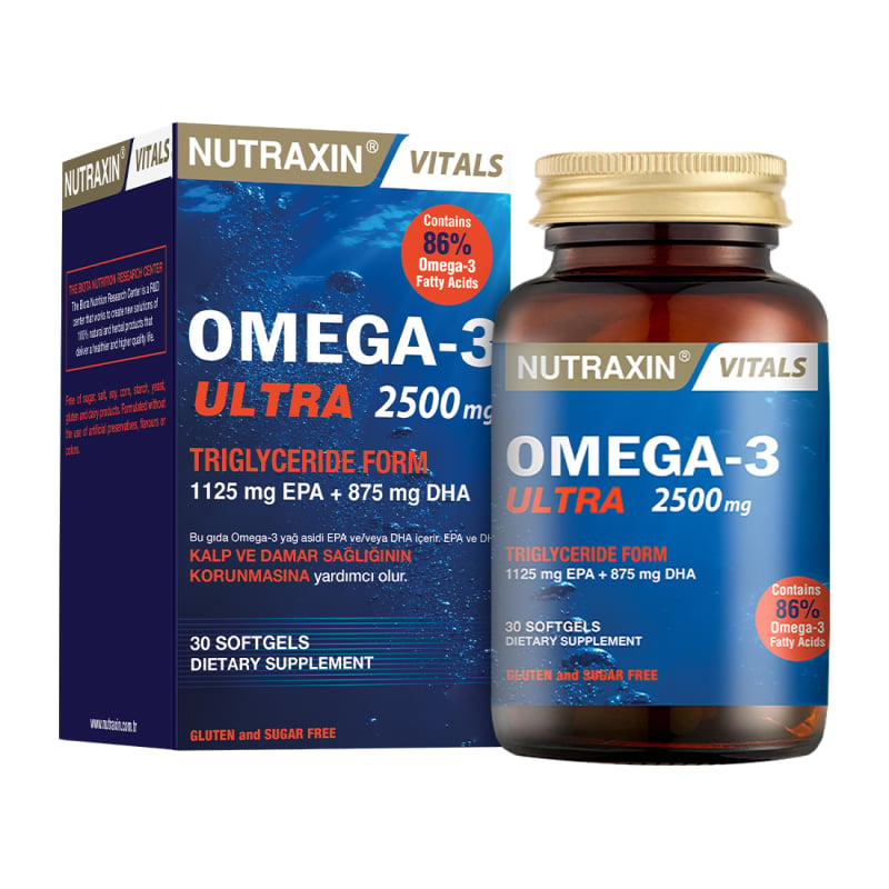 Nutraxin Omega 3 Ultra 2500 mg 30 KapsülOmega 3NutraxinNTRX-OMEGA3ULTRA30Nutraxin Omega 3 Ultra 2500 mg 30 Kapsül