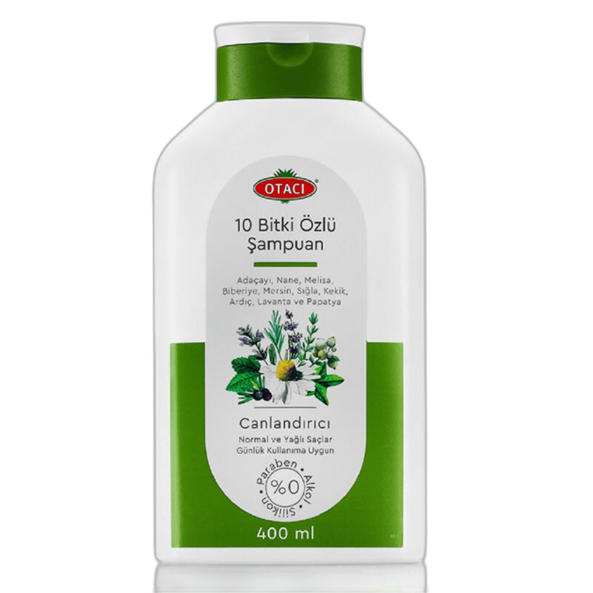 OTACI 10 BITKI OZLU CANLI PARLAK SACLAR ICIN SAMPUAN 400 mlİnce SaçKURTSAN1MST-8935OTACI 10 BITKI OZLU CANLI PARLAK SACLAR ICIN SAMPUAN 400 ml