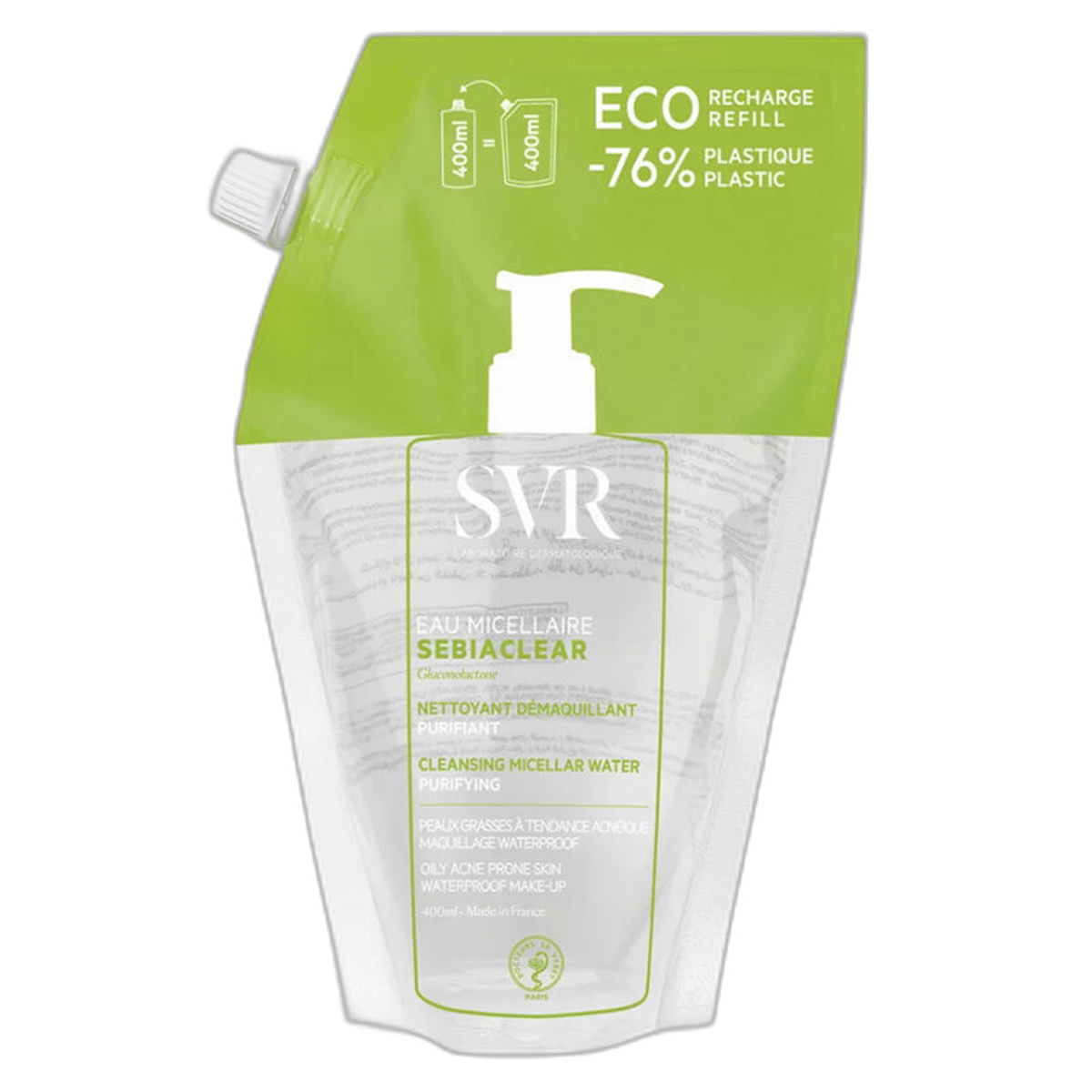 SVR EAU MICELLAIRE SEBIACLEAR CLEANSING MICELLAR WATER PURIFYING 400 ml poşetMakyaj Temizleme Suyu & Sütü & KöpüğüYONCA KOZMETİK1MST-12102SVR EAU MICELLAIRE SEBIACLEAR CLEANSING MICELLAR WATER PURIFYING 400 ml poşet