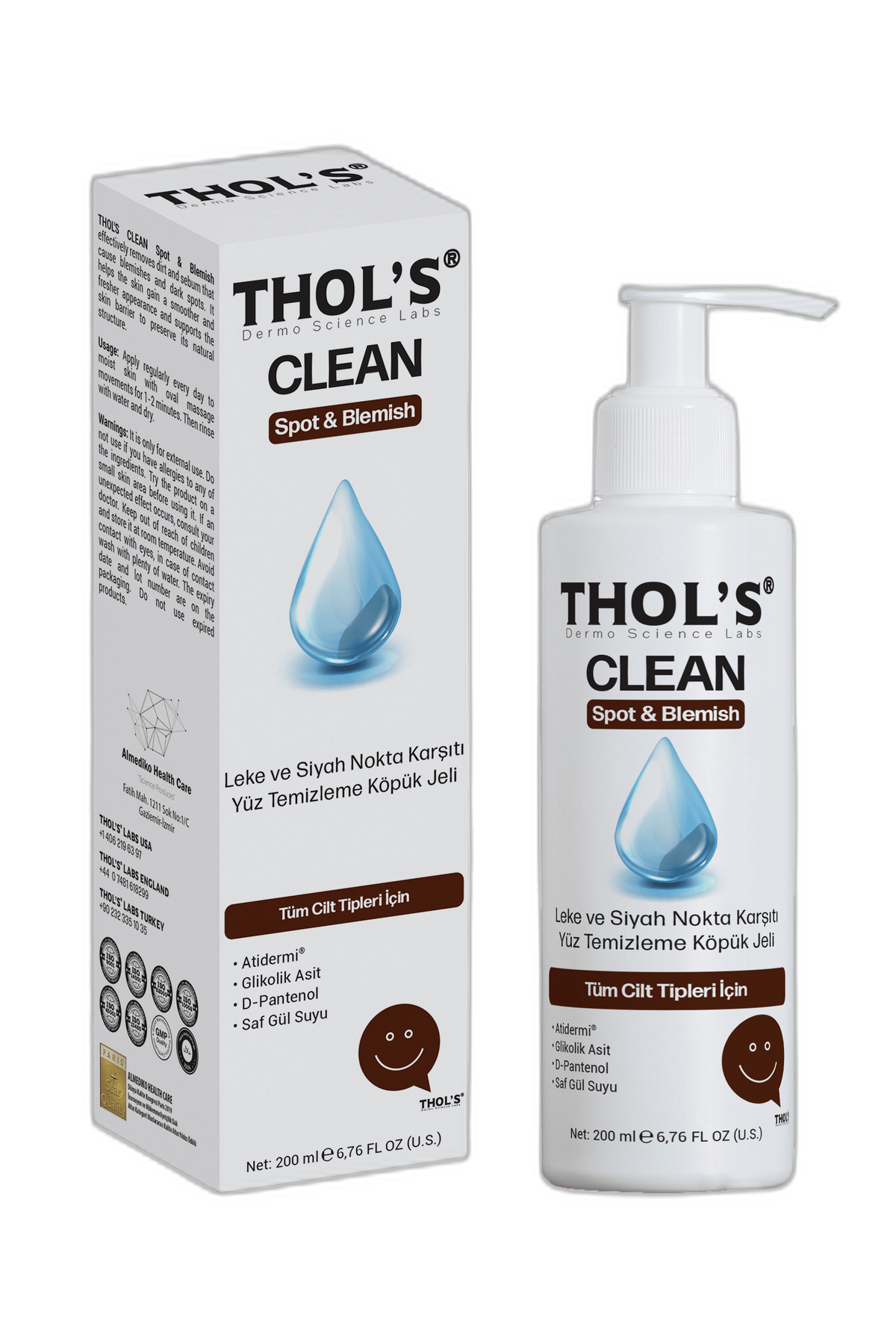 THOLS CLEAN SPOT&BLEMISH LEKE VE SIYAH NOKTA KARSITI YUZ TEMIZLEME KOPUK JEL 200 ml şişeYüz KöpüğüALMEDİKO1MST-13534THOLS CLEAN SPOT&BLEMISH LEKE VE SIYAH NOKTA KARSITI YUZ TEMIZLEME KOPUK JEL 200 ml şişe