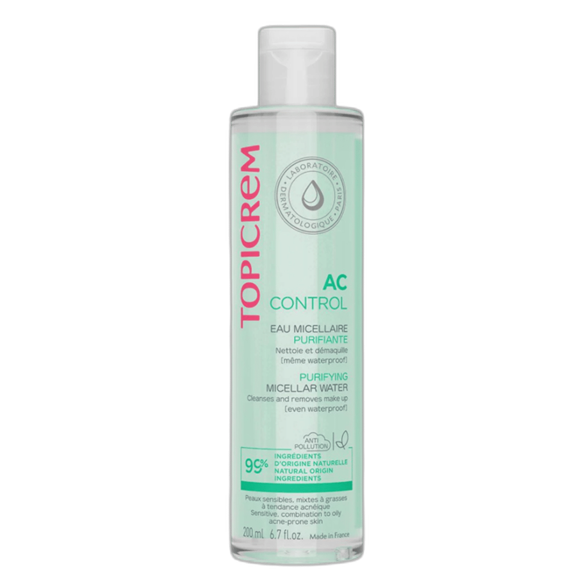 TOPICREM AC PURIFYING MICELLAR WATER 200 ml şişeMakyaj Temizleme Suyu & Sütü & KöpüğüYONCA KOZMETİK1MST-12048TOPICREM AC PURIFYING MICELLAR WATER 200 ml şişe