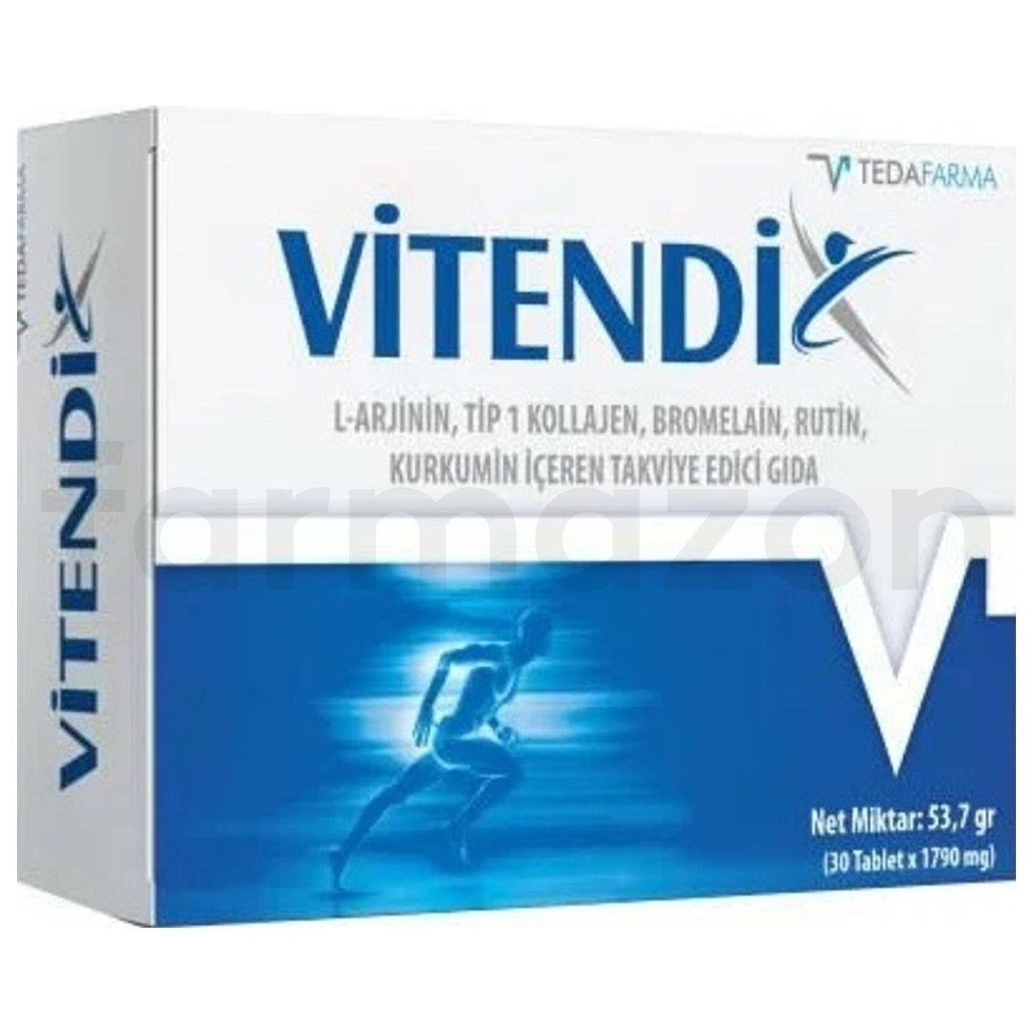 Vitendix 30 TabletEklemTedafarmaTEDAFARMA-VITENDIX30Vitendix 30 Tablet