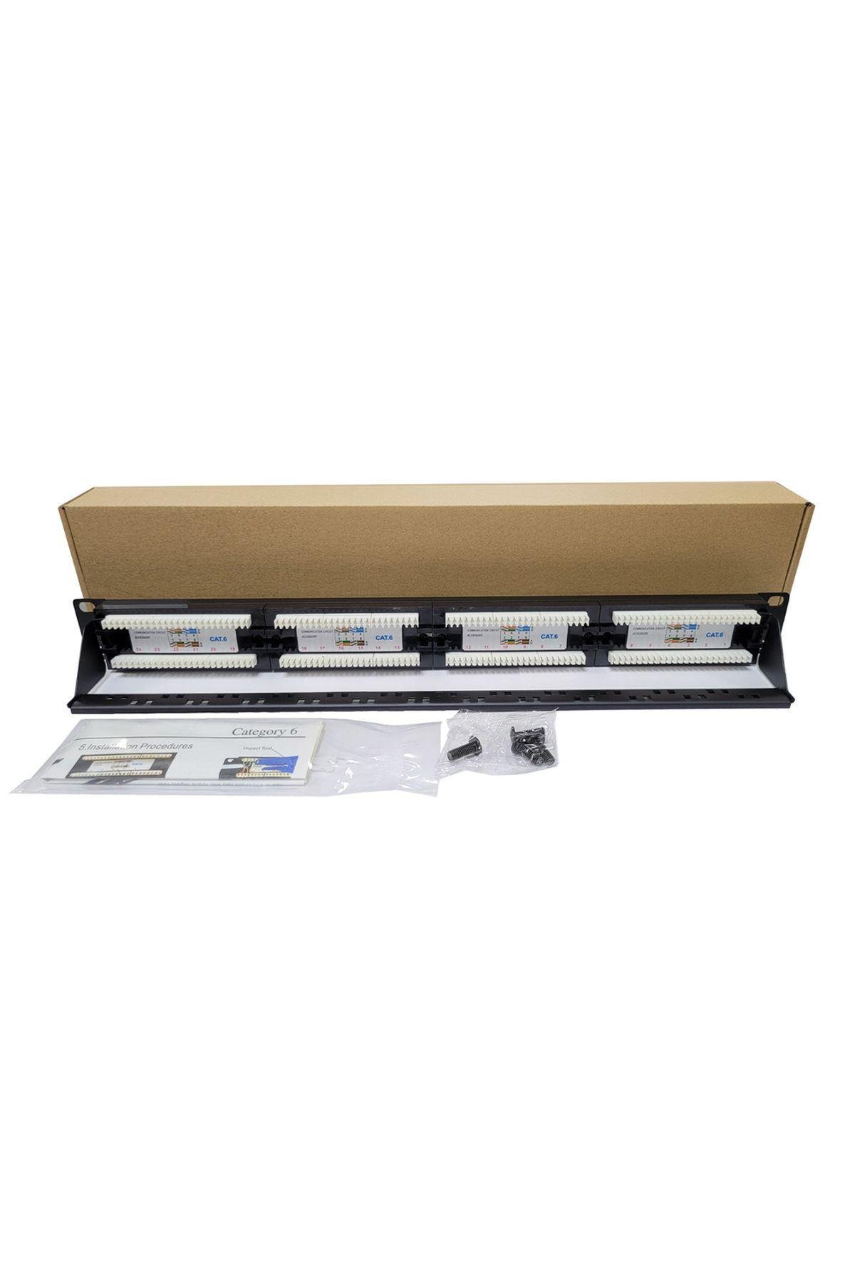 24 Port Cat6 Utp Patch Panel (Dolu)