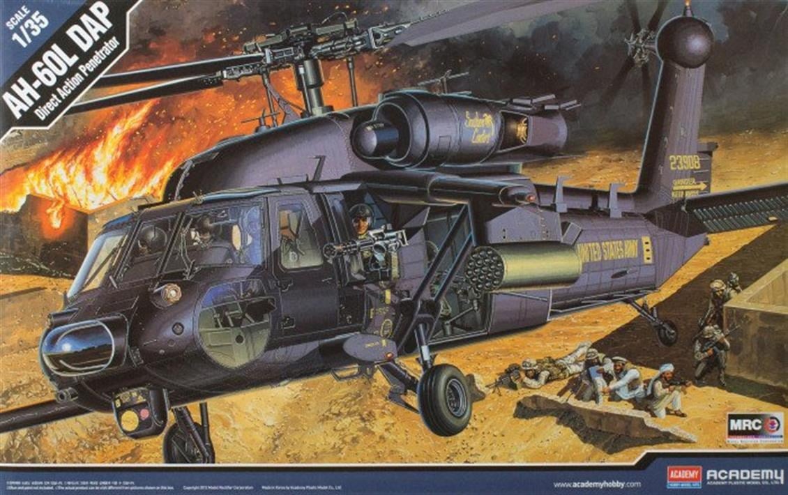 Academy 12115 1/35 Ölçek, AH-60L DAP Helikopter, Plastik Model Kiti