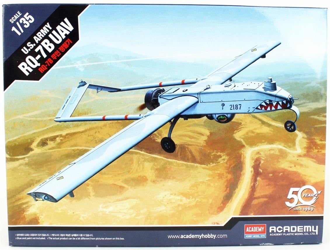 Academy 12117 1/35 Ölçek, U.S. ARMY RQ-7B UAV İnsansız Hava Aracı, Plastik Model Kiti